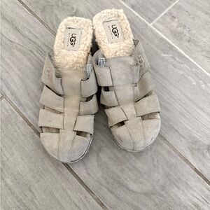 UGG Gray Sandals Comfortable Cushioned Footbed
